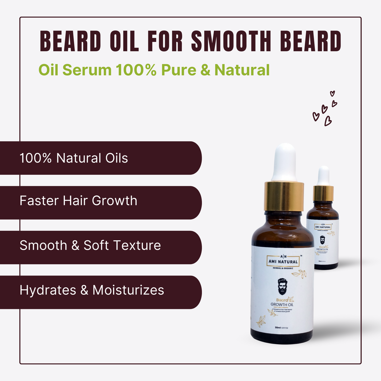 Beard Oil Infused with 12 Essential Oils and Vitamin E | Promotes Facial Hair Growth