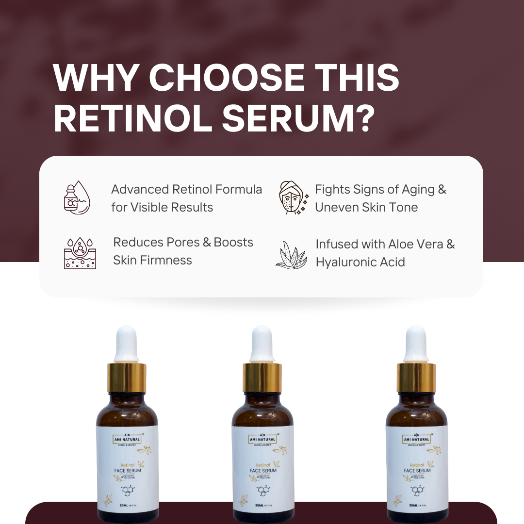 Retinol Face Serum: Refine Texture, Reduce Pores, Boost Collagen