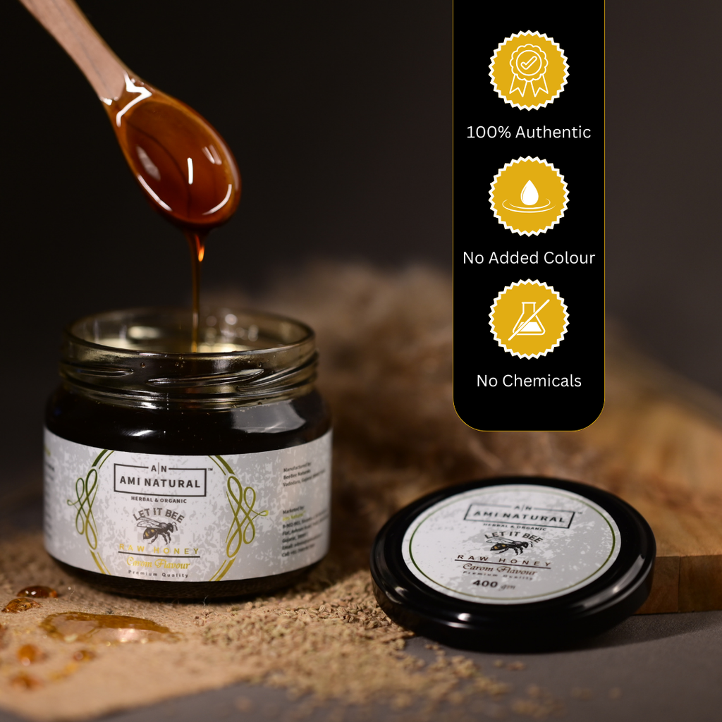 Raw Carom Honey 400g: Ayurvedic & Unprocessed