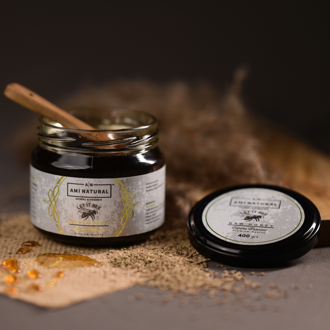 Raw Carom Honey 400g | 100% Pure & Natural | Unprocessed & Unpasteurized