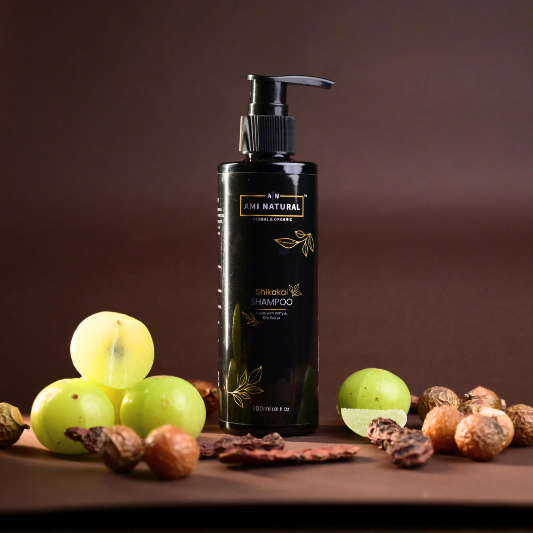 Ayurvedic Shikakai Shampoo | No Harsh Chemicals (Sulphate/Paraben-Free) | Gentle Hair & Scalp Cleanser