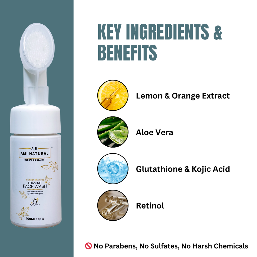 Brightening Foaming Face wash with Retinol & Glutathione