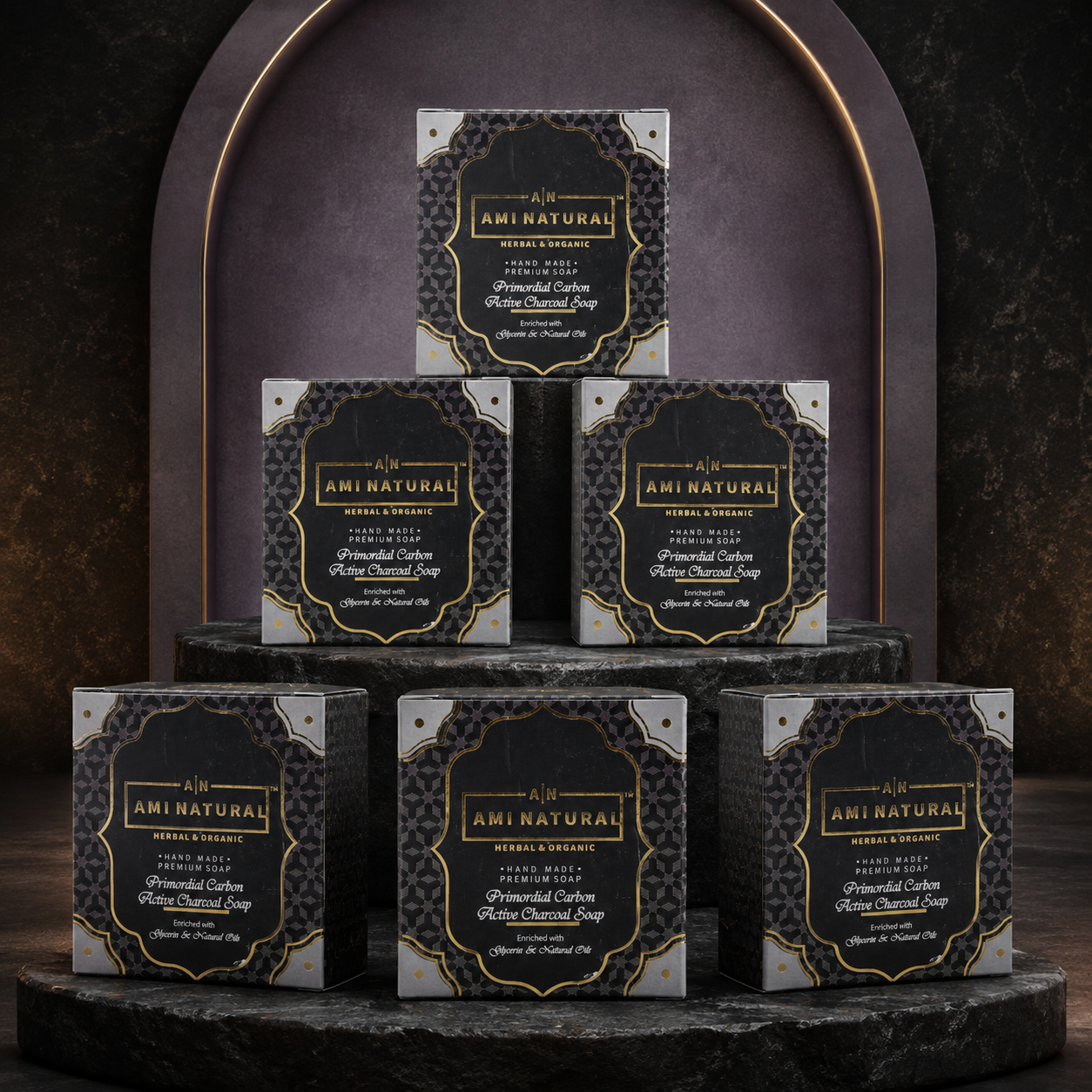 ACTIVATED CHARCOAL SOAP (PACK OF 6)