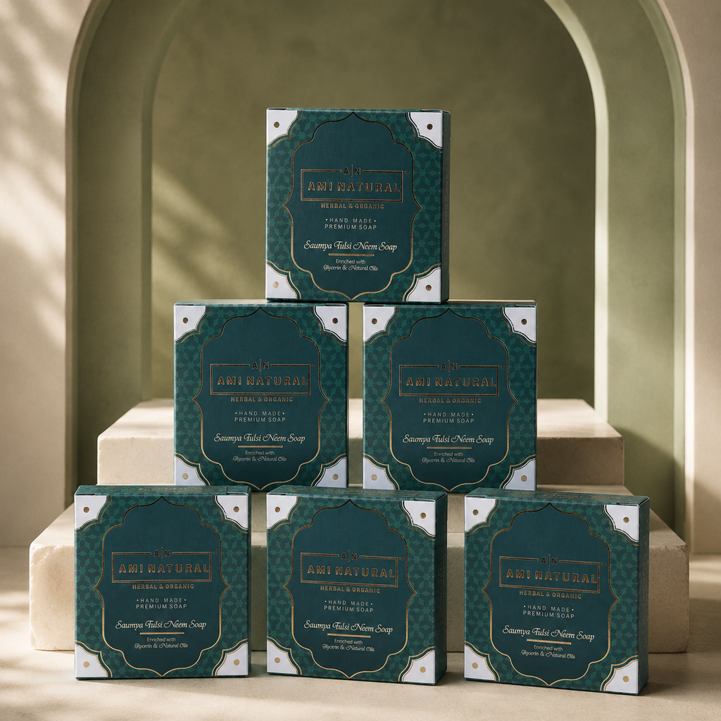 AMI NATURAL NEEM TULSI SOAP (PACK OF 6)