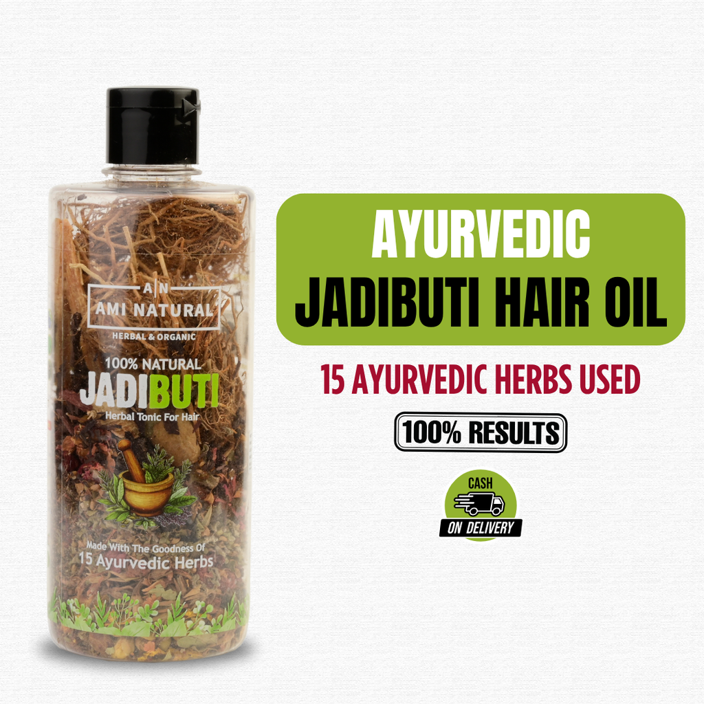 Ami Natural Jadibuti Herbal Tonic for Hair Growth | 15 Ayurvedic Herbs | 100g | Ayurvedic Hair Oil