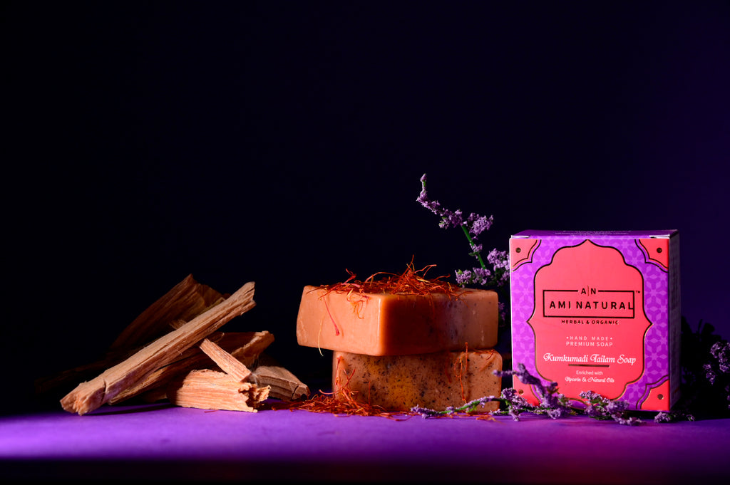 AMI NATURAL KUMKUMADI TAILAM SOAP (PACK OF 3)