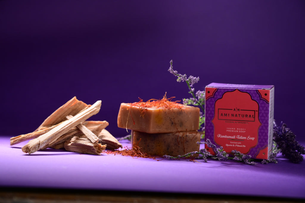AMI NATURAL KUMKUMADI TAILAM SOAP (PACK OF 3)