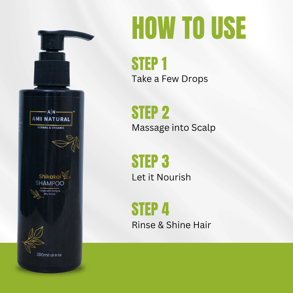 Ayurvedic Shikakai Shampoo | No Harsh Chemicals (Sulphate/Paraben-Free) | Gentle Hair & Scalp Cleanser