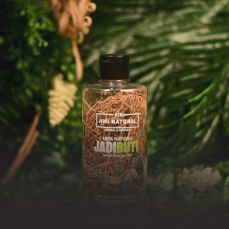 Ami Natural Jadibuti Herbal Tonic for Hair Growth | 15 Ayurvedic Herbs | 100g | Ayurvedic Hair Oil