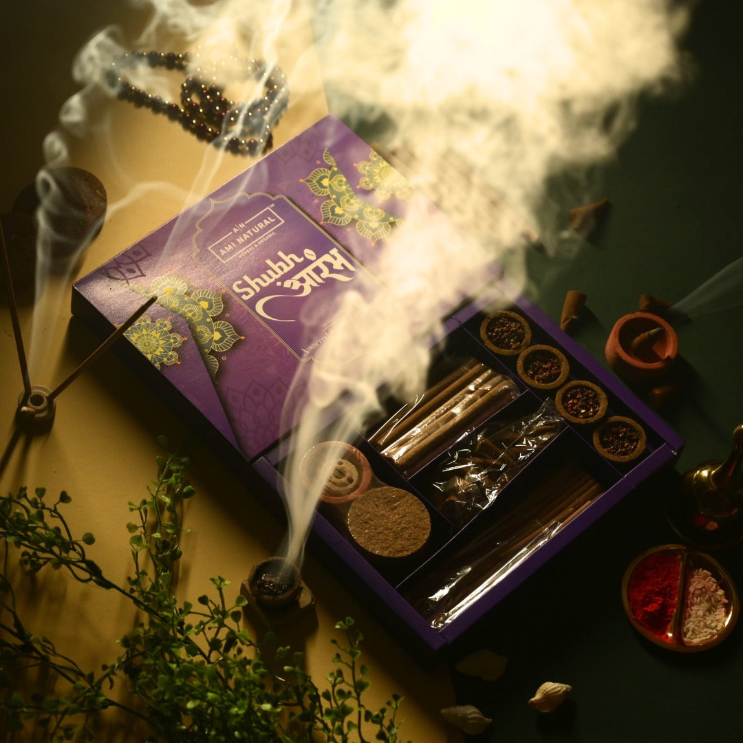 Shubh Arambh Luxury 68 Premium IncenseSticks Gift Box | Ayurvedic Formula | Pure, Chemical-Free Dhoop Sticks